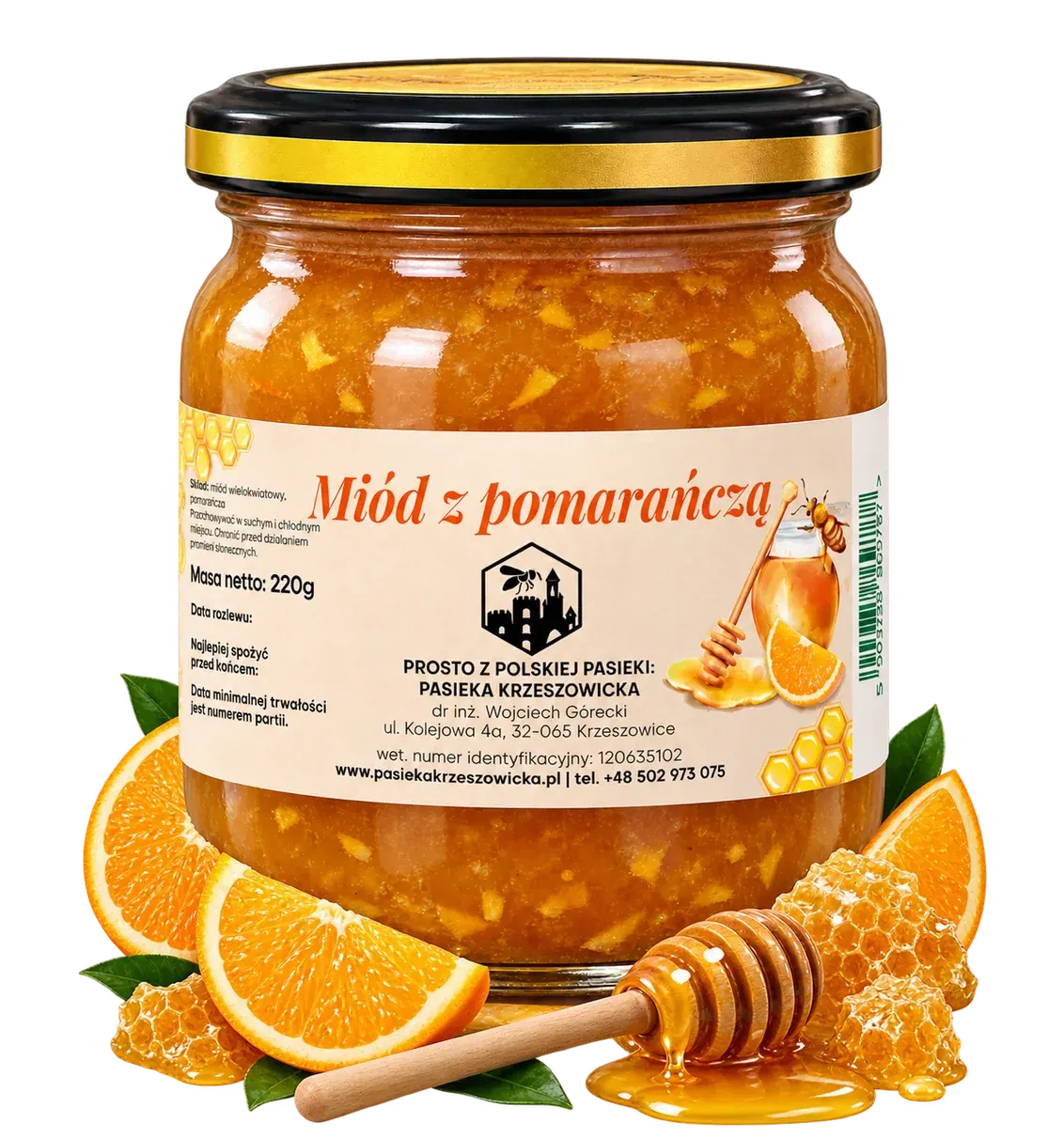 Miód z pomarańczą w aranżacji