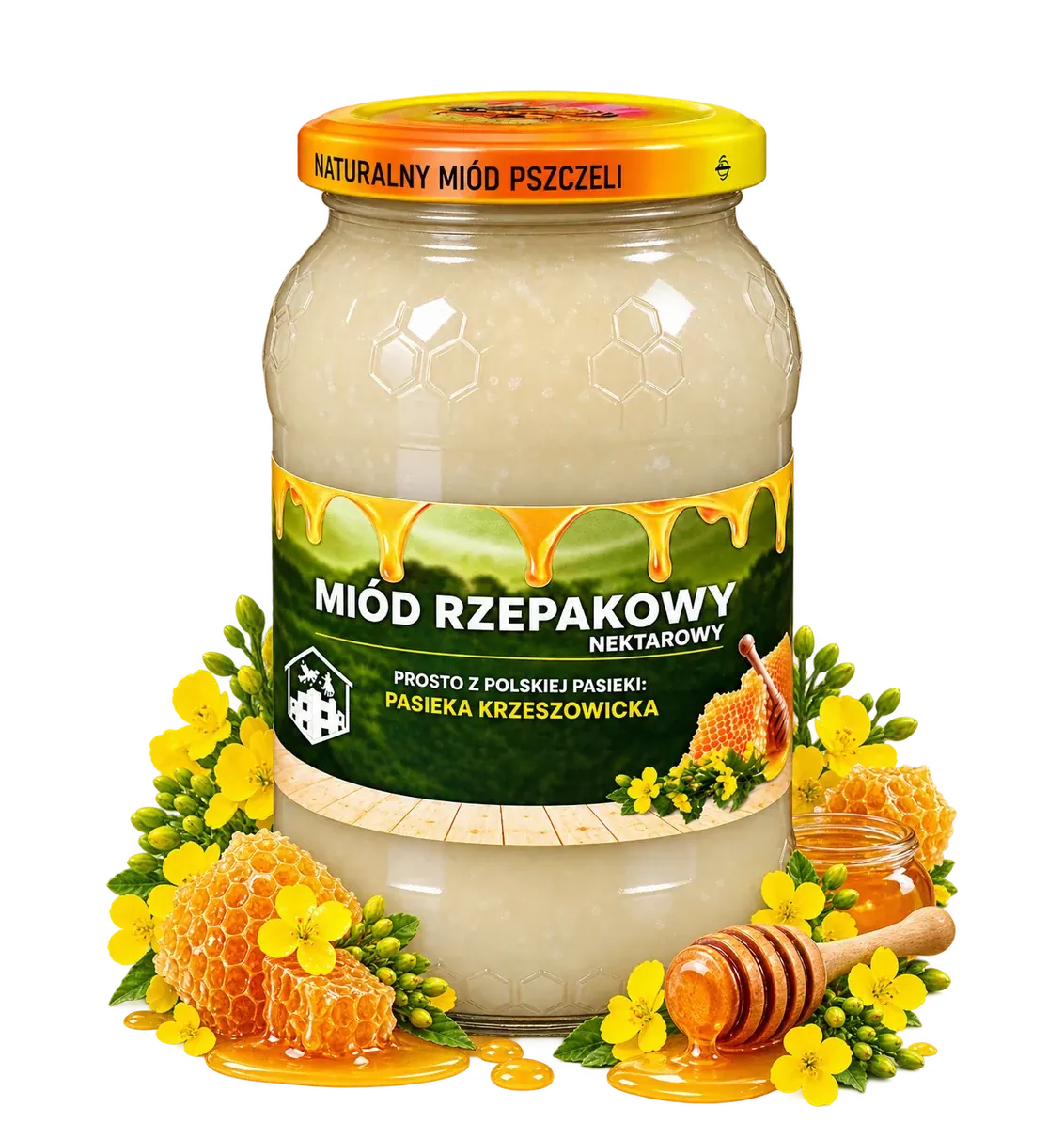 Miód rzepakowy w aranżacji